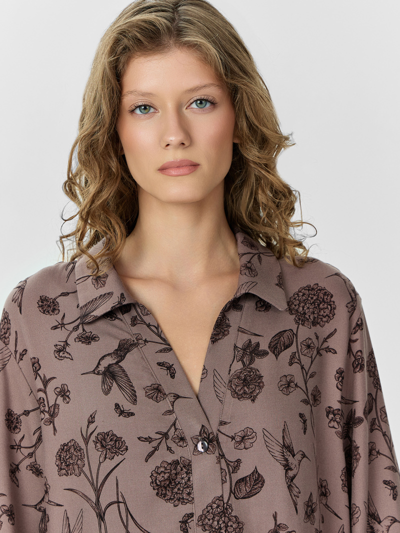 Ночные сорочки Mark Formelle 152631/24-28378П-9 цветы_на_коричневом