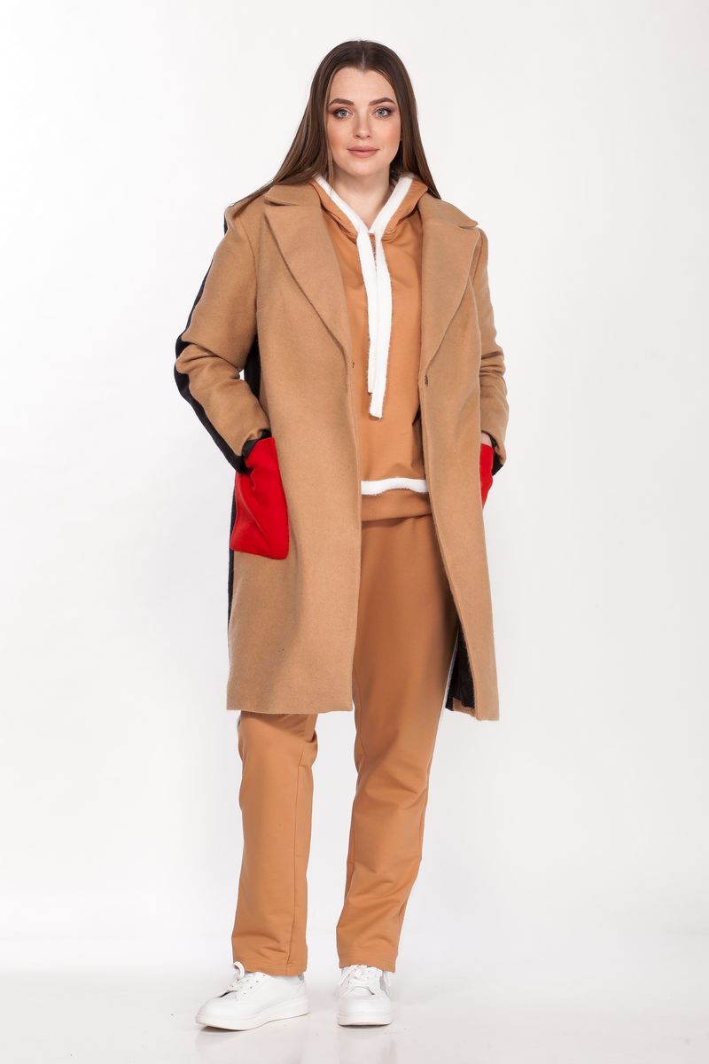 Женский комплект с пальто Belinga 2135 песок