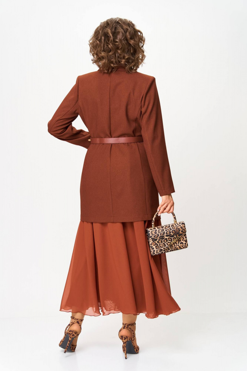 Юбочный костюм Anastasia 1262.1 терракот