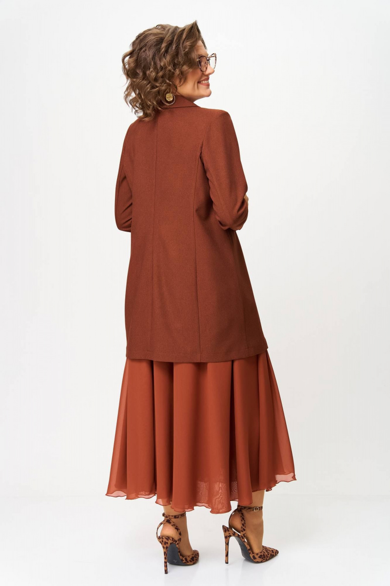 Юбочный костюм Anastasia 1262.1 терракот