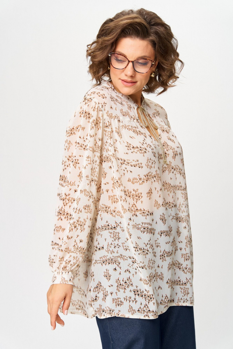 Блузы Michel chic 760/2 молочный_веточки