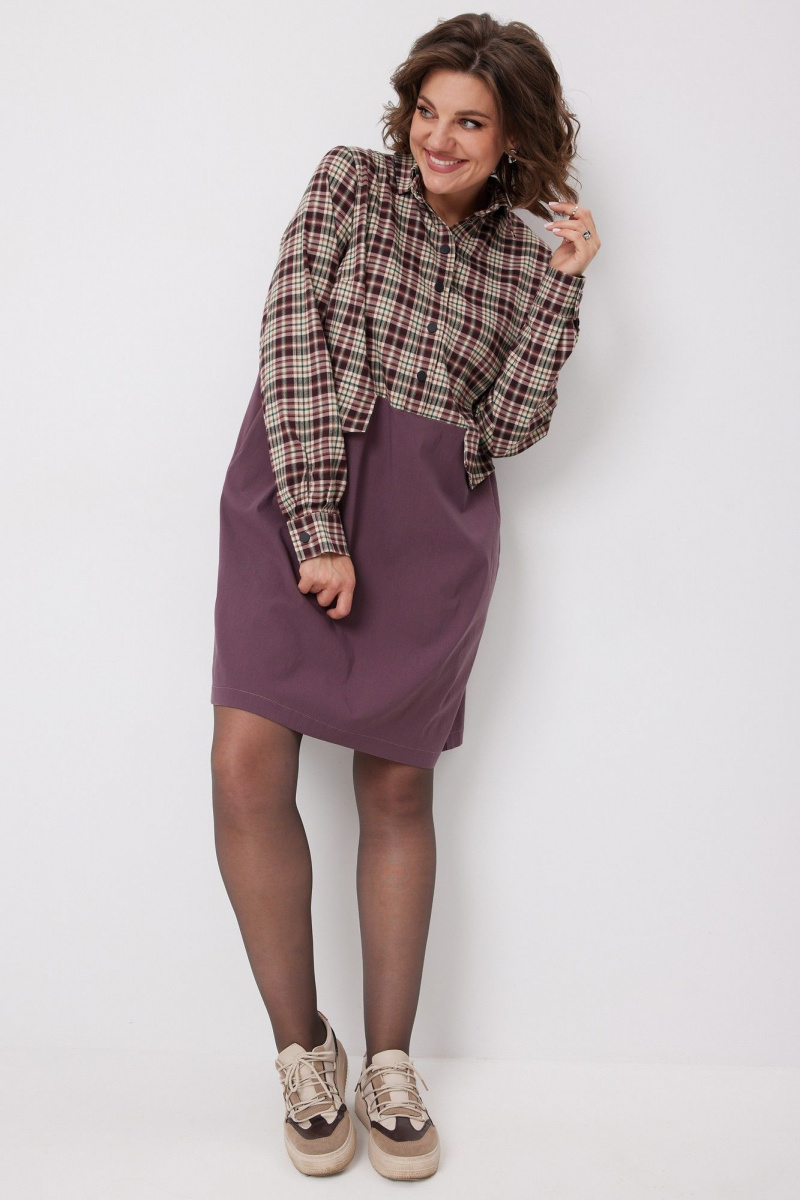 Платья BegiModa 1058 виноградная_клетка