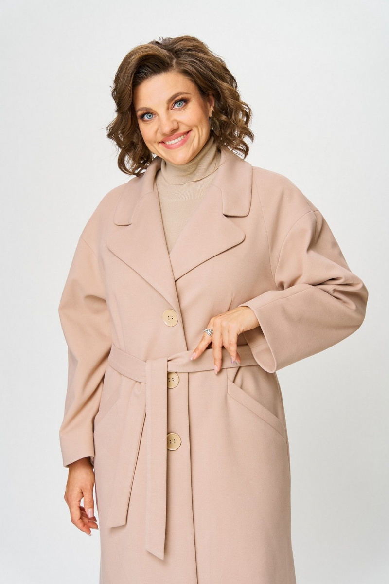 Женское пальто Koketka i K 1298-1 бежевый