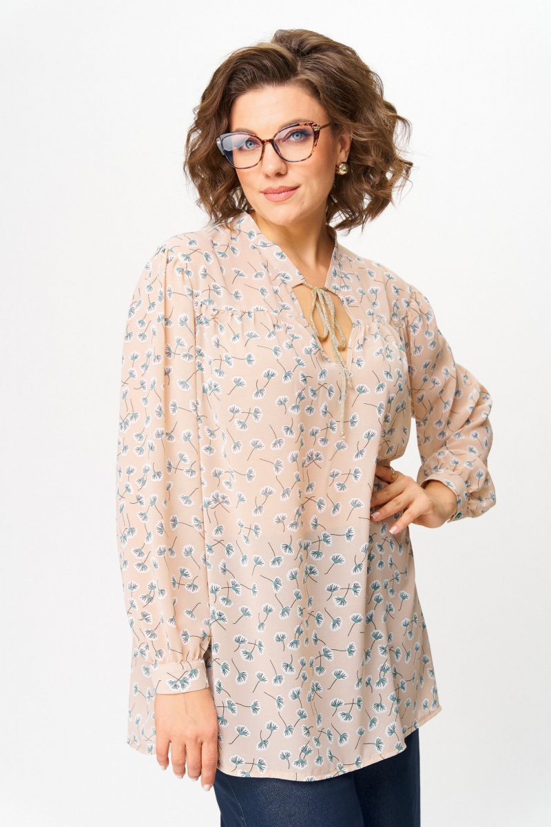 Блузы Michel chic 760/2 бежевый_одуванчики