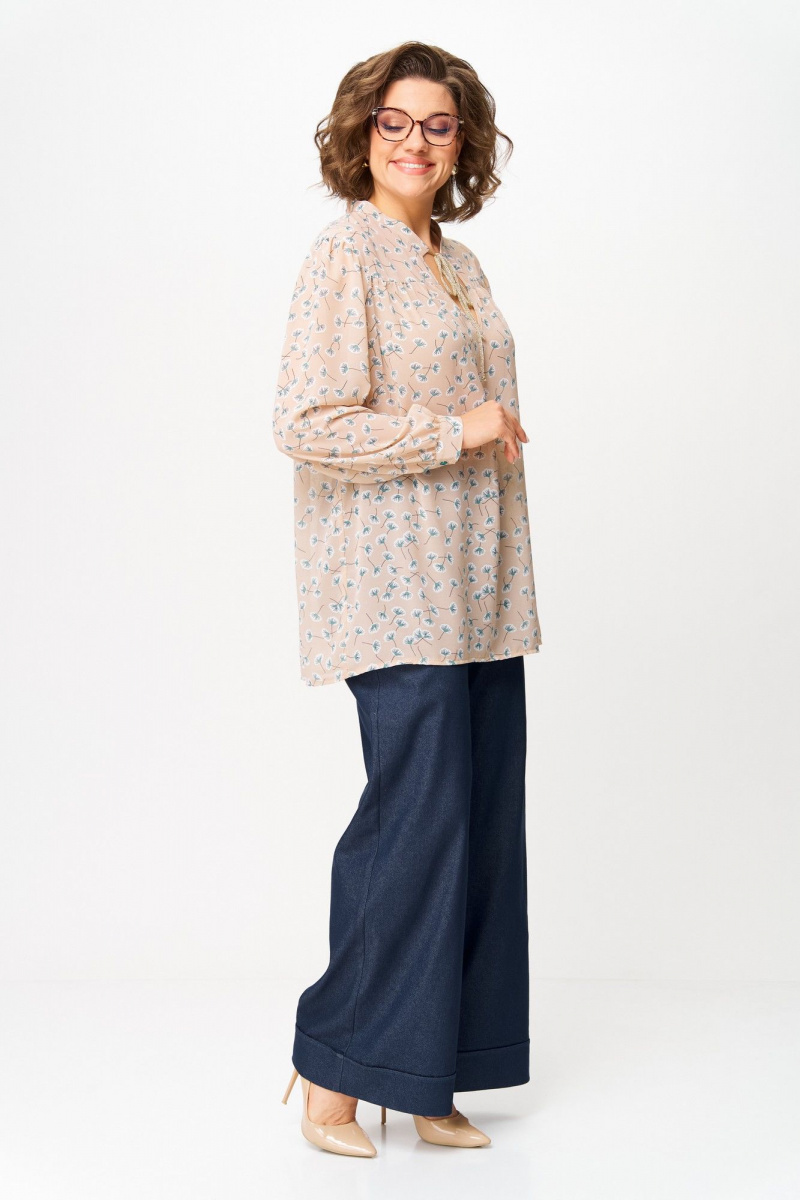 Блузы Michel chic 760/2 бежевый_одуванчики