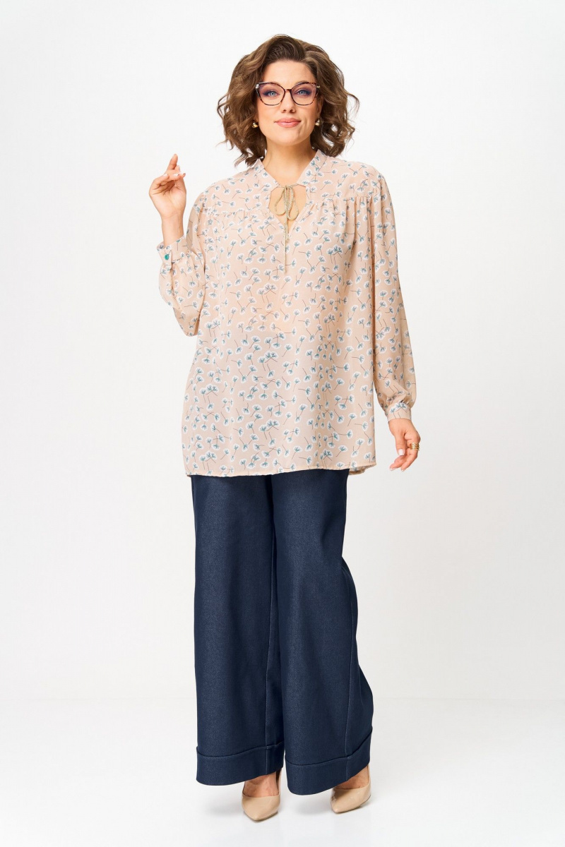 Блузы Michel chic 760/2 бежевый_одуванчики