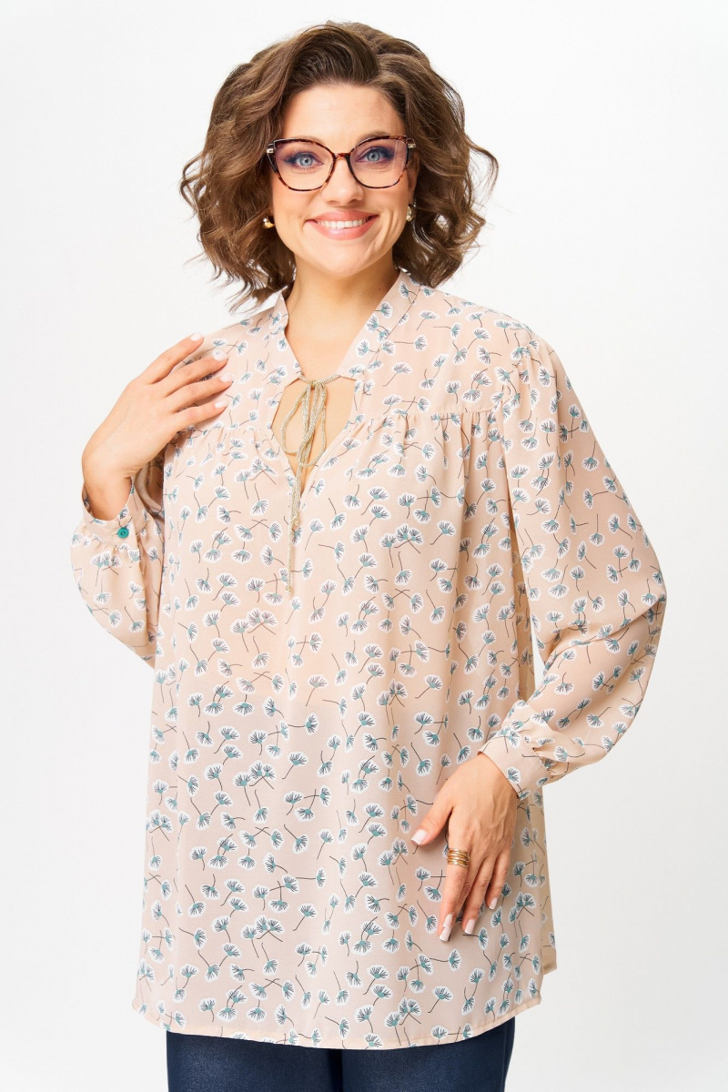 Блузы Michel chic 760/2 бежевый_одуванчики