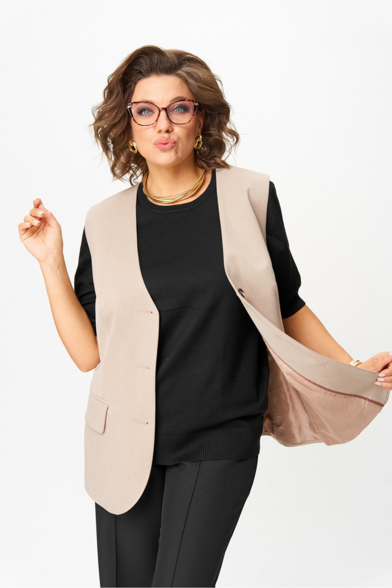 Жилеты AVA fashion М-149 бежевый
