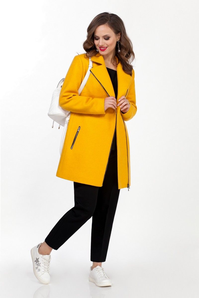Женское пальто TEZA 1565 желтый