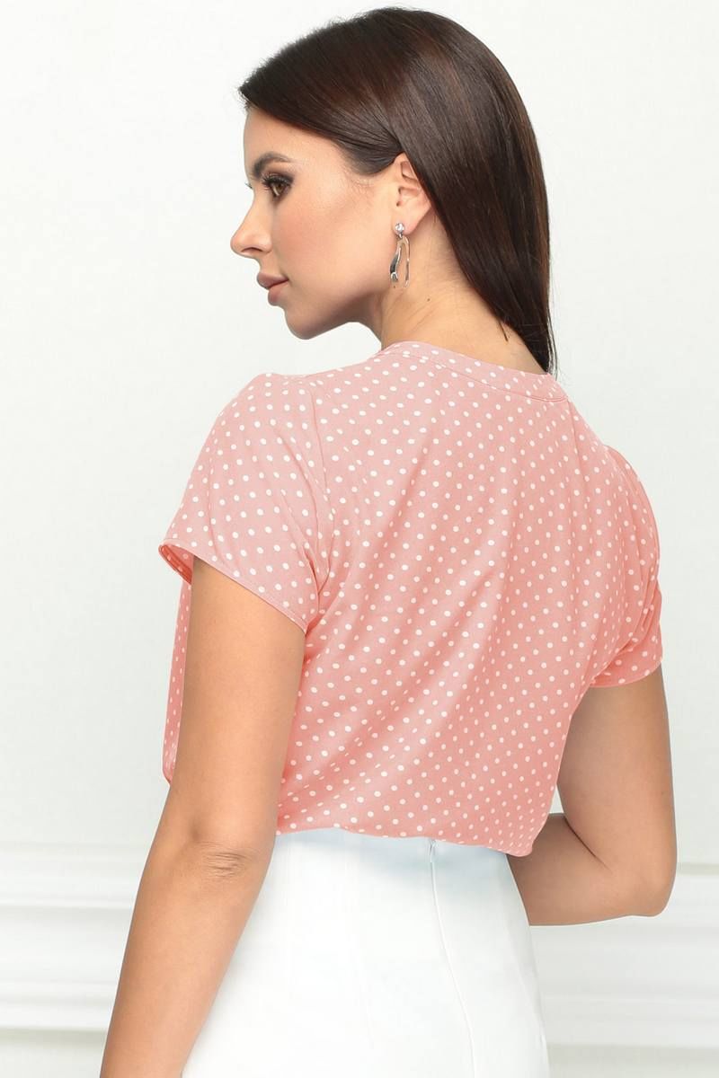 Блузы LeNata 11856 розовая-в-горох