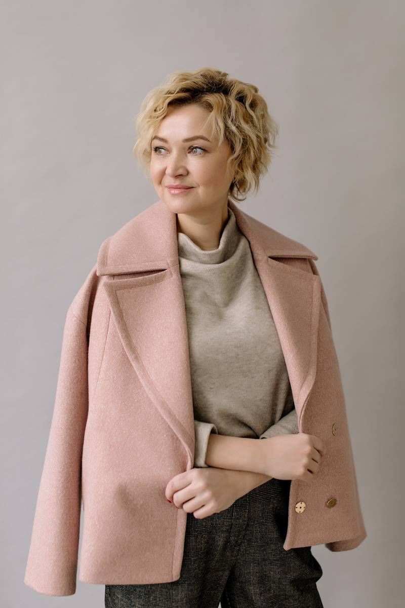 Женское пальто Ivera 637 розовый