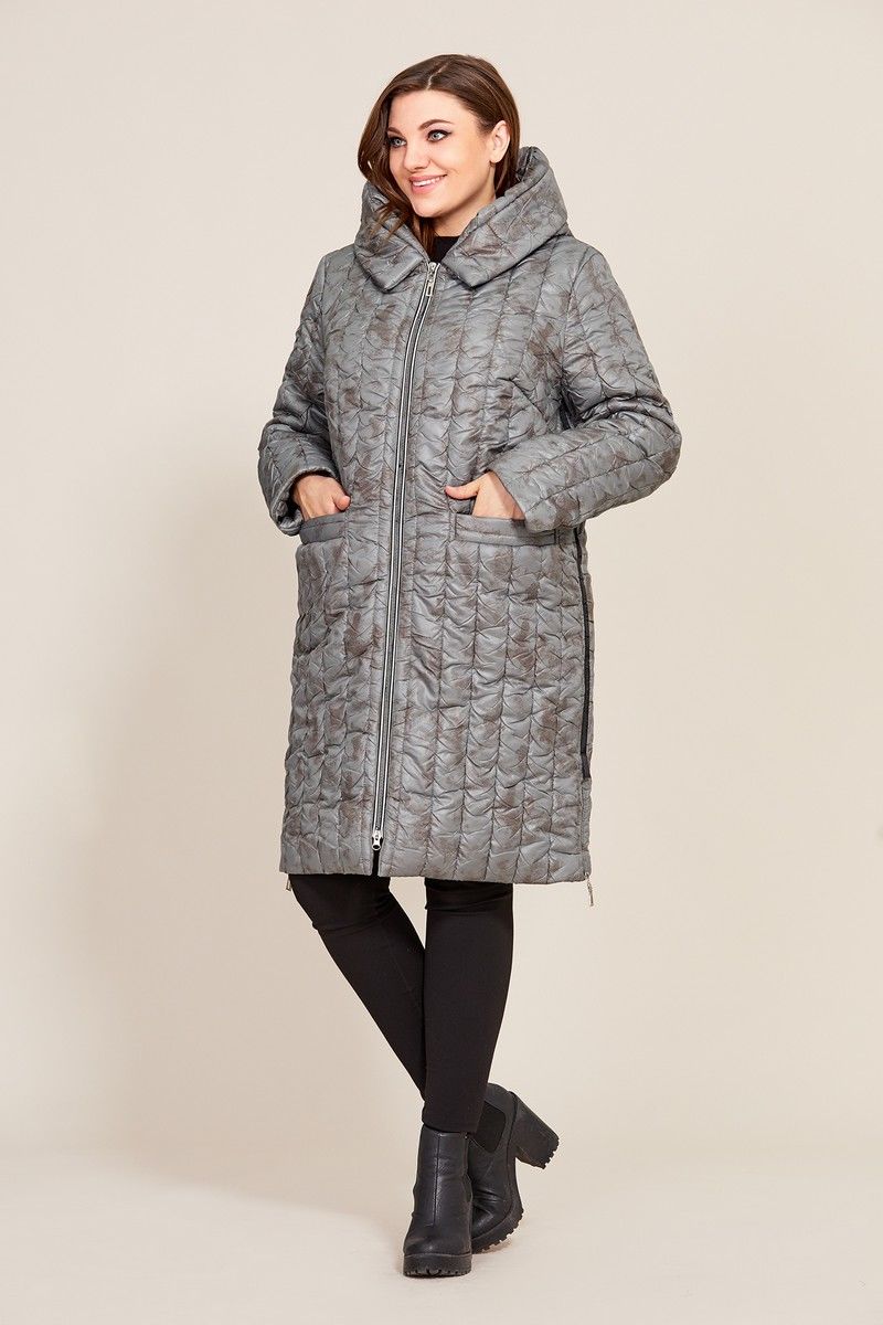 Женское пальто Магия Стиля М-2256 серый