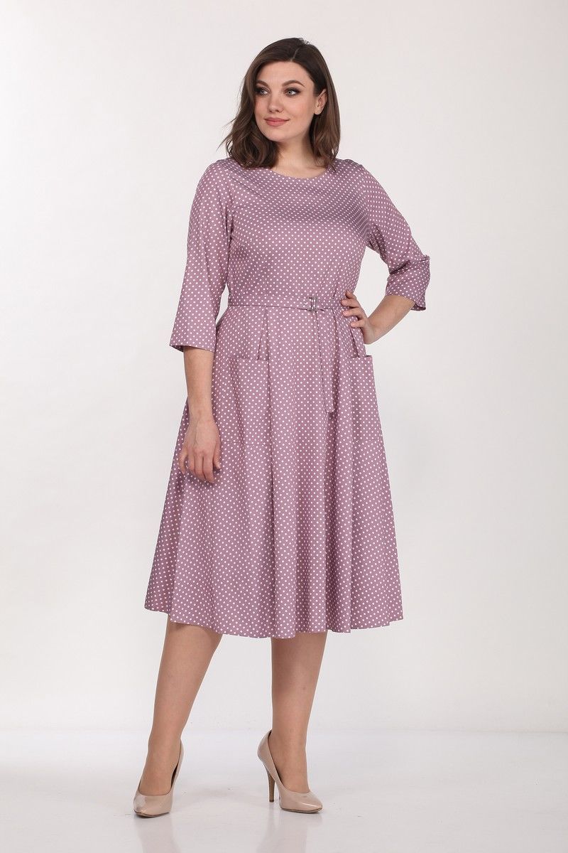 Платье Lady Style Classic 1270/19 розовый_горошек