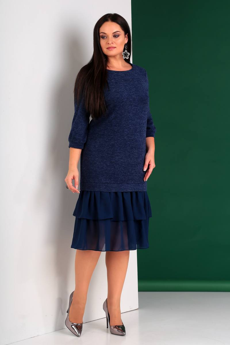 Платье Liona Style 644 темно-синий