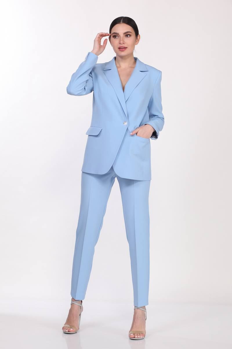 Брючный костюм Vilena 694 голубой