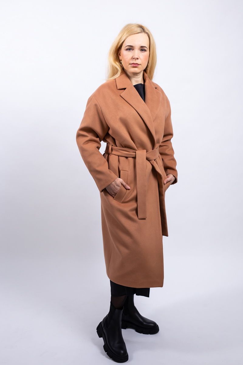 Женское пальто Пинск-Стиль 3964 коричневый