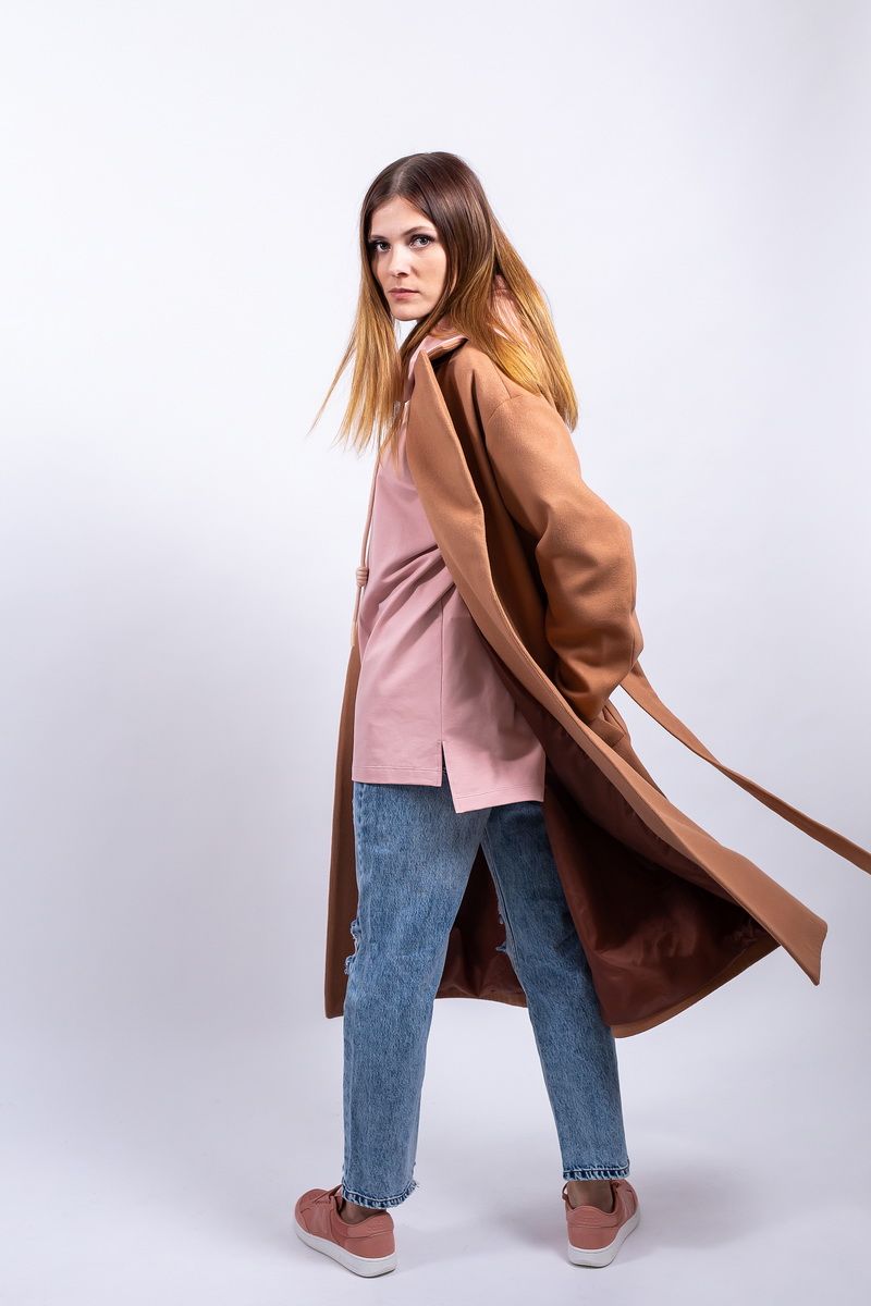 Женское пальто Пинск-Стиль 3964 коричневый