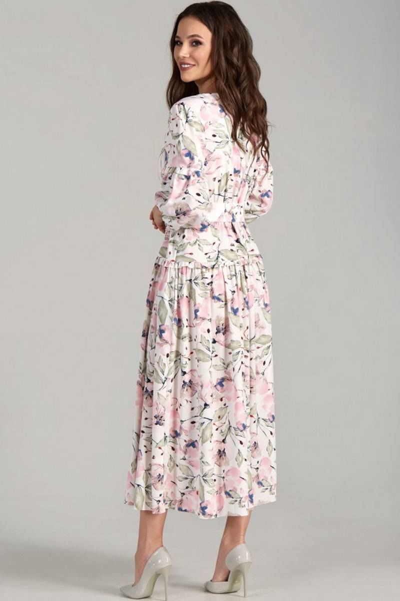 Платье Teffi Style L-1496/1 оливковый_листик