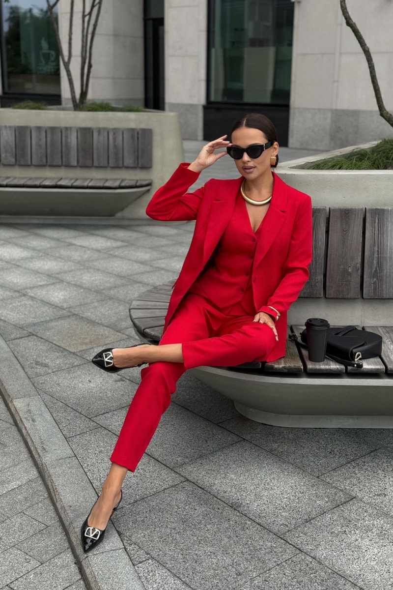 Брючный костюм Dilana VIP 2120 красный