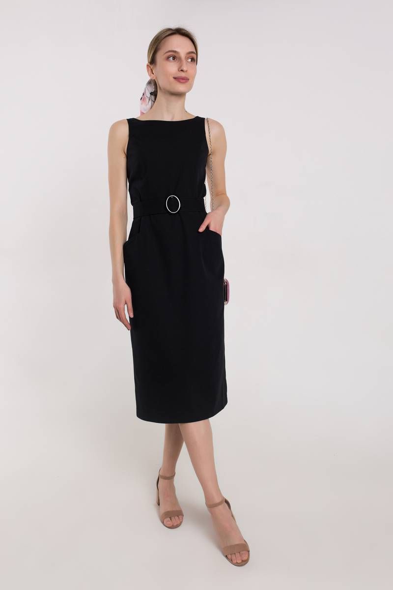Платье с поясом Madech 205358 черный