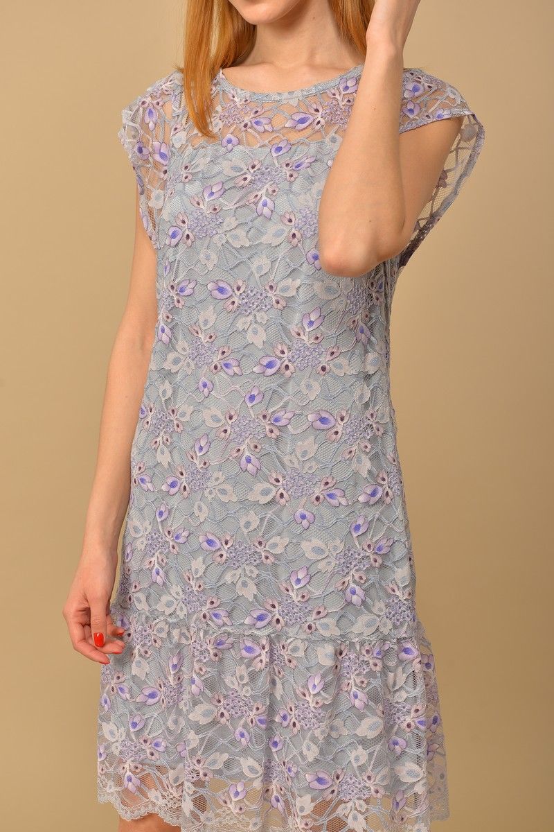 Платья Lady Style Classic 1784 серый_синий