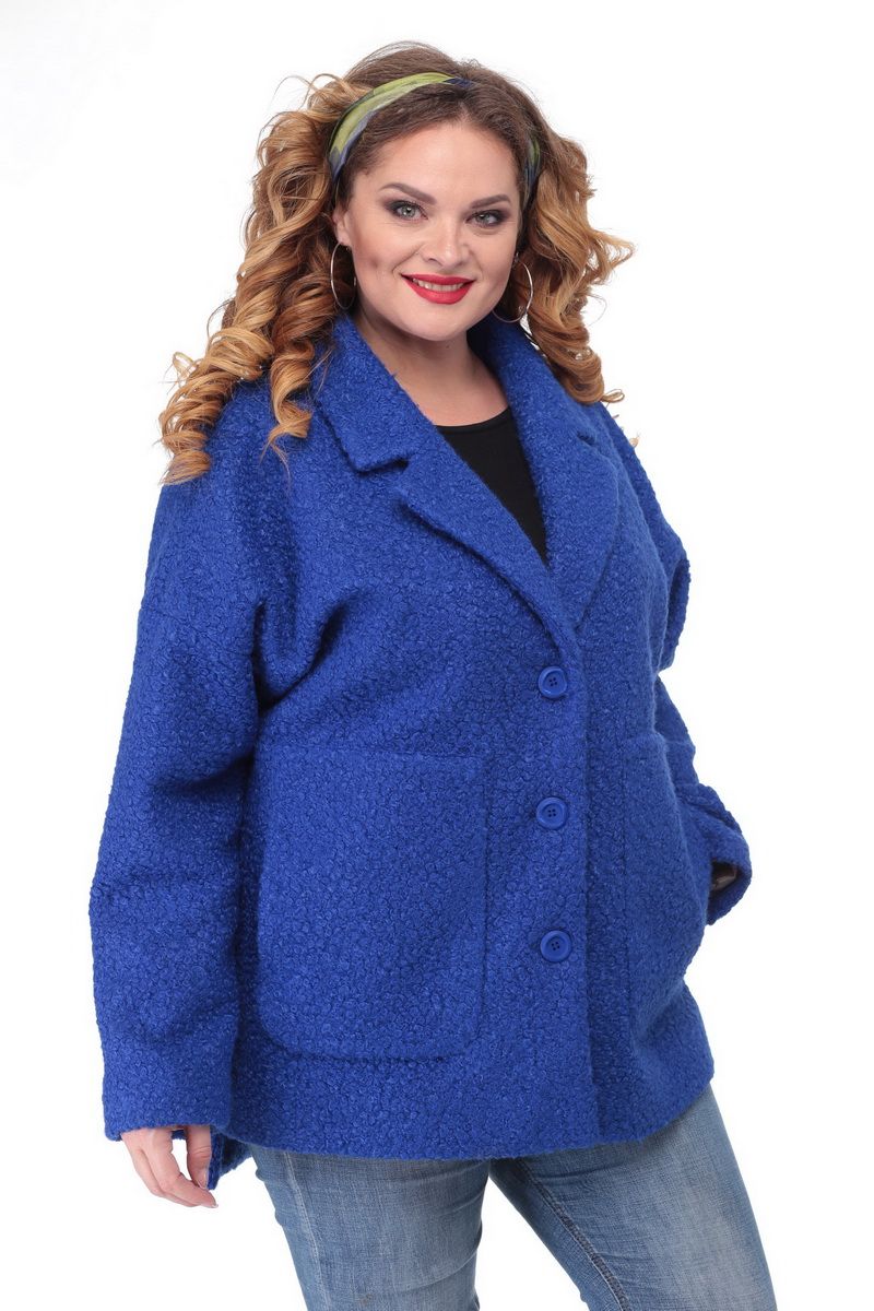 Женское пальто БелЭльСтиль 841-1 36 22 василек_букле