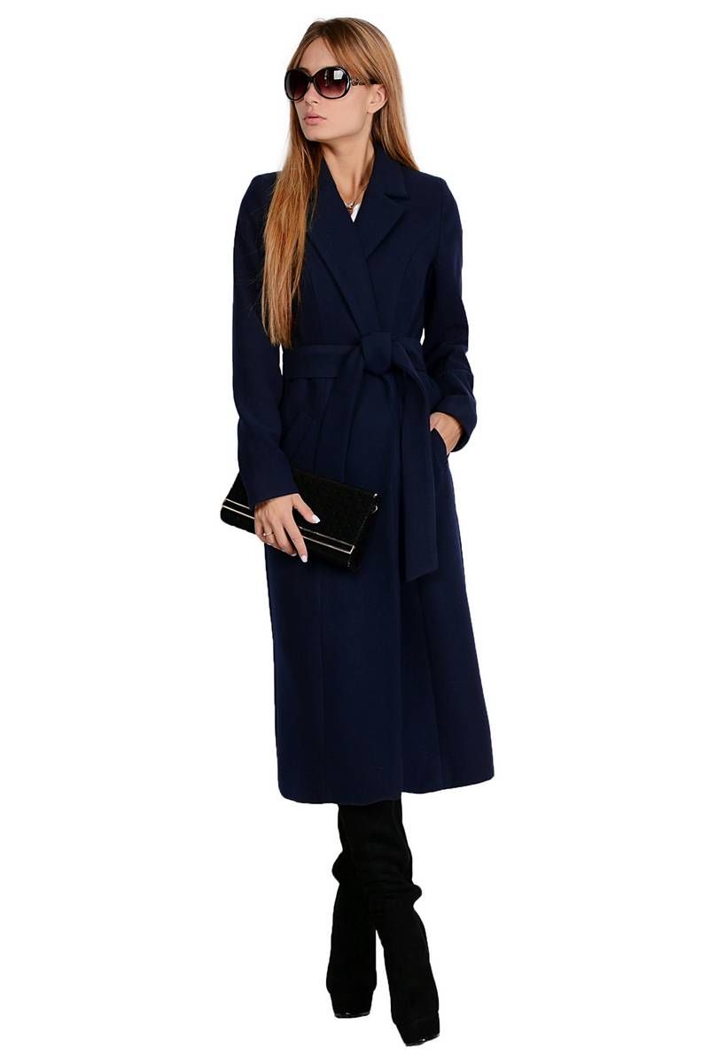 Женское пальто PATRICIA by La Cafe NY14825 темно-синий