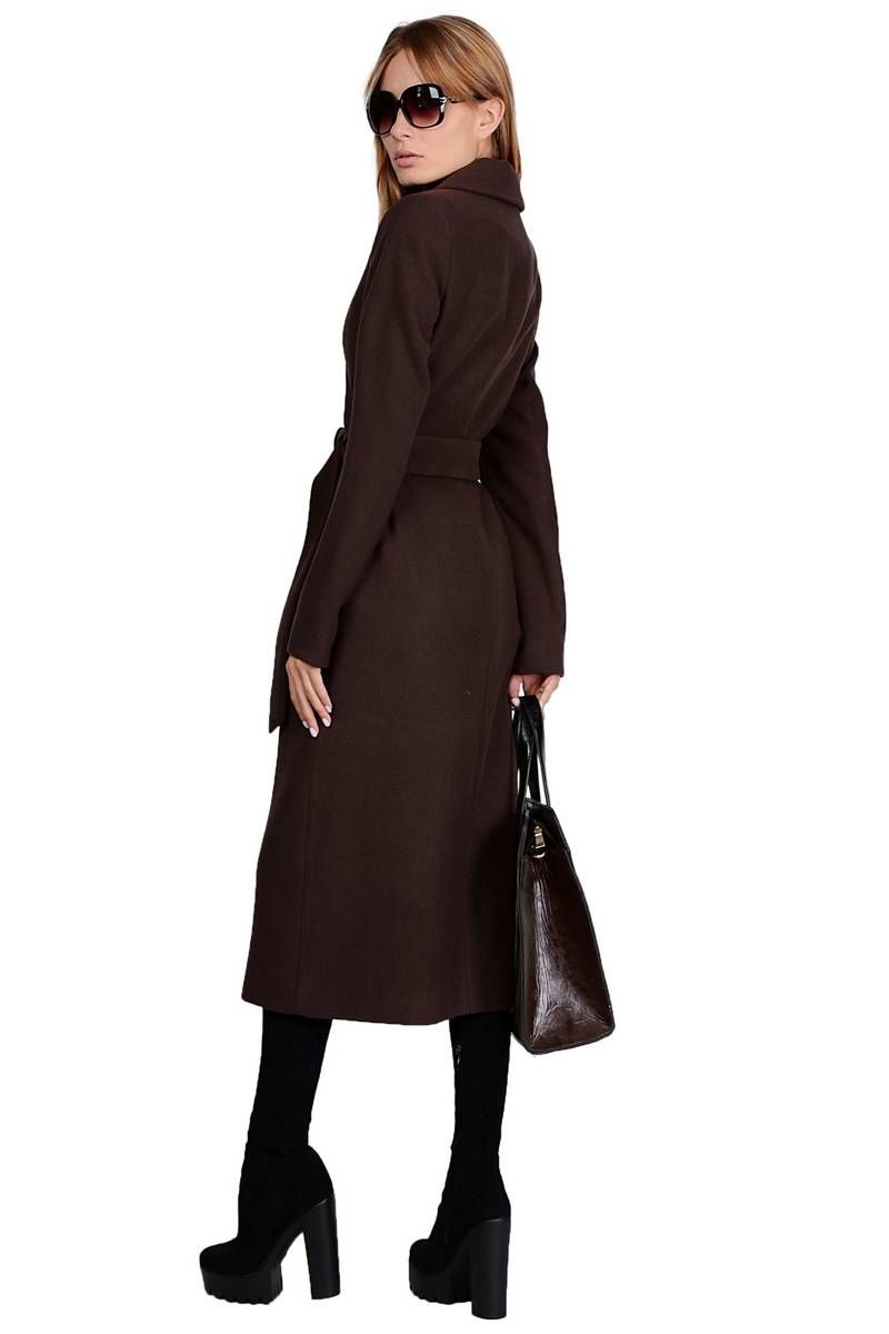 Женское пальто PATRICIA by La Cafe NY14825 коричневый