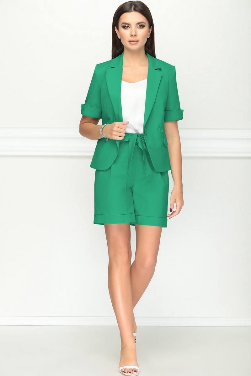 Женский комплект с шортами LeNata 31112 зеленый