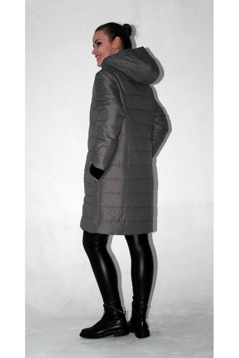 Женское пальто Arisha 8084 серый