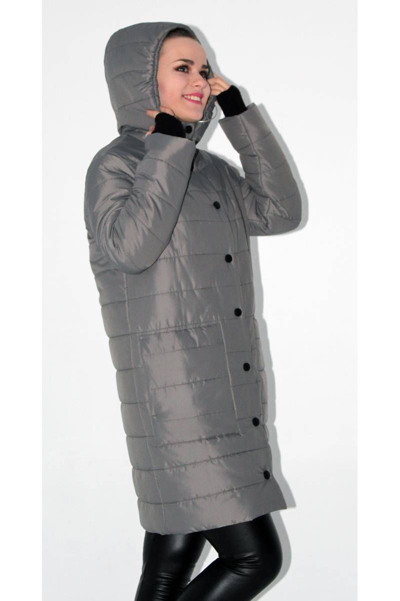 Женское пальто Arisha 8084 серый