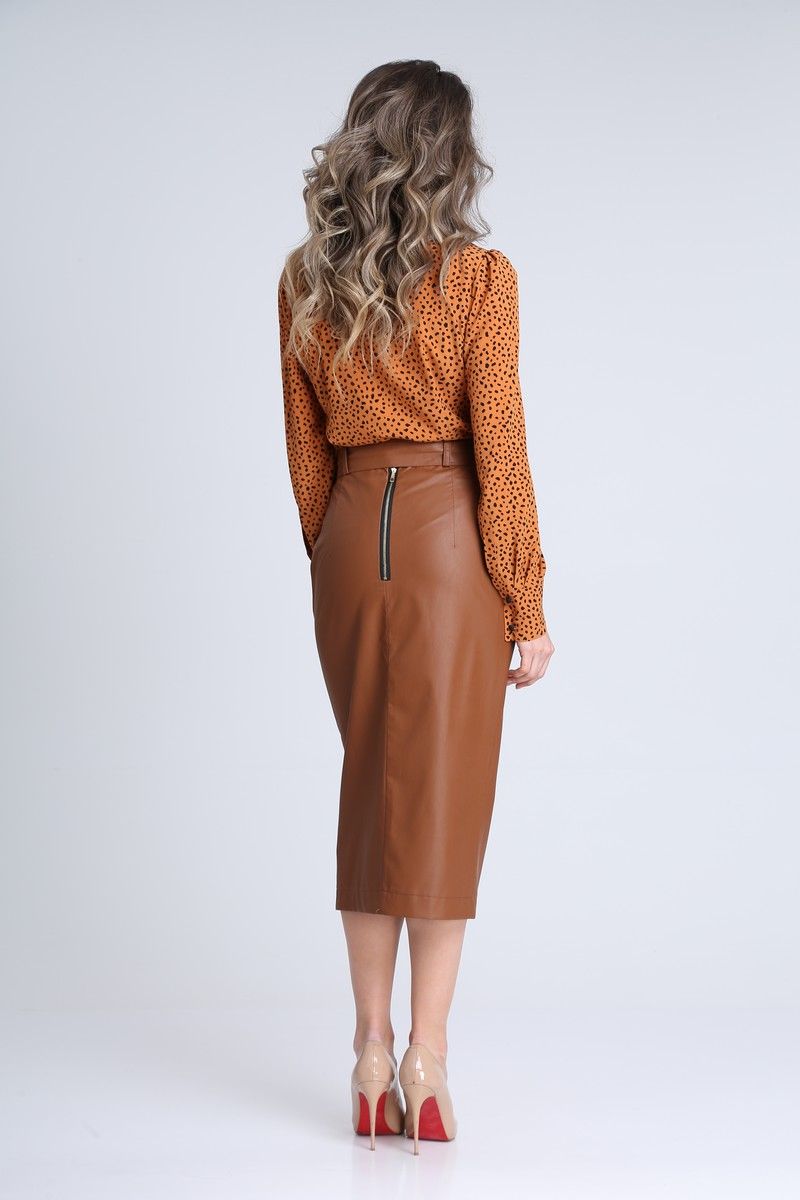 Блузы SandyNa 13931 оранжево-коричневый
