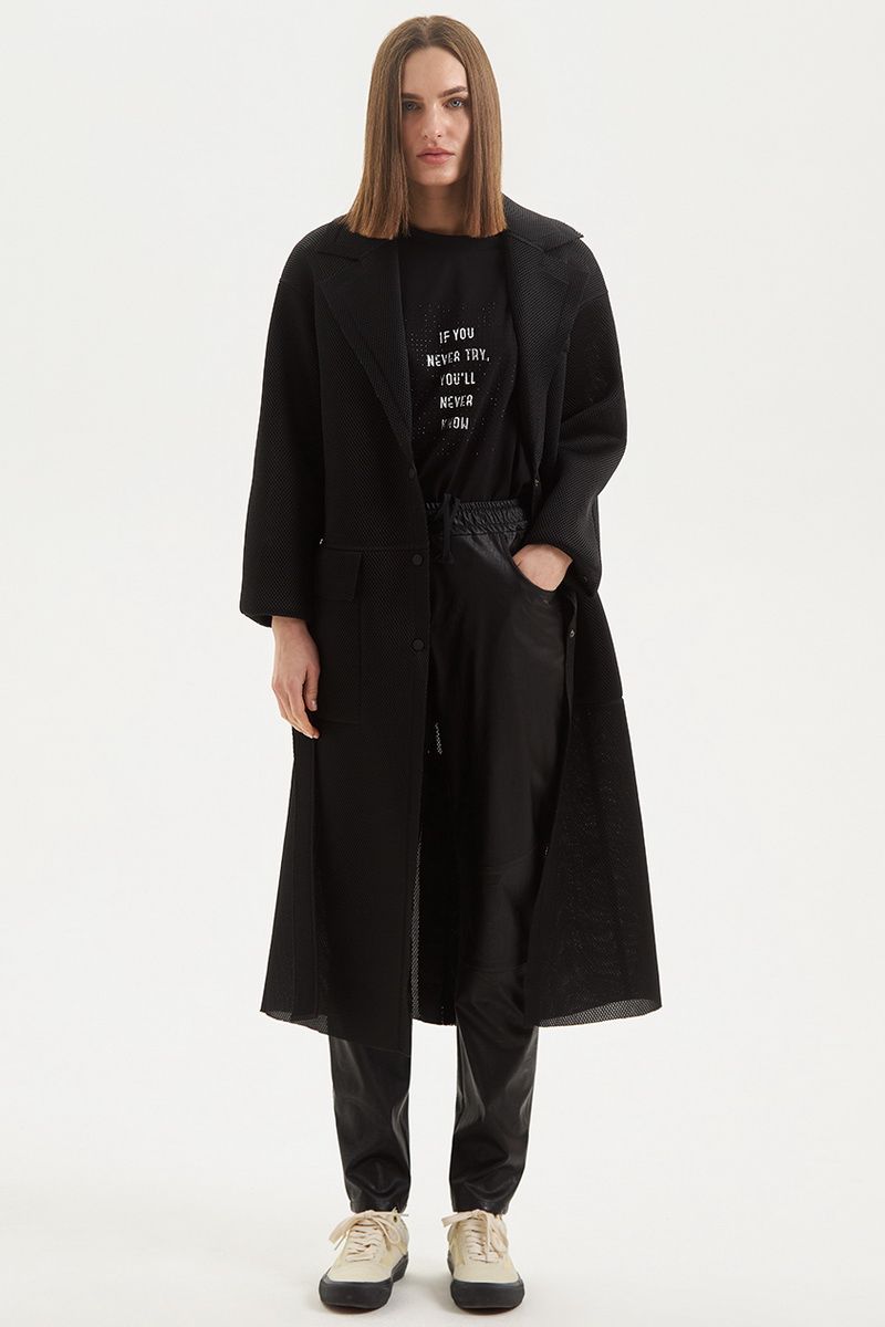 Женское пальто Moveri by Larisa Balunova 6029C черный