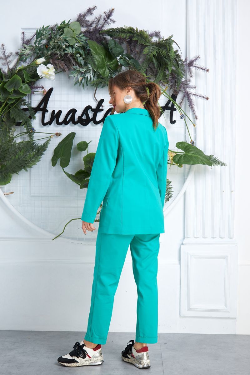 Брючный костюм Anastasia 580 ярко-зеленый1