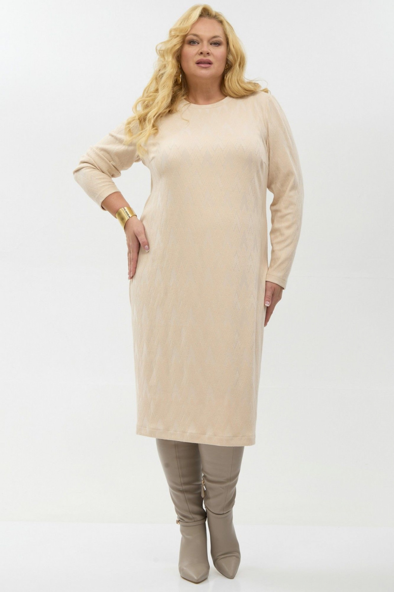 Платья Your size 2262 бежевый