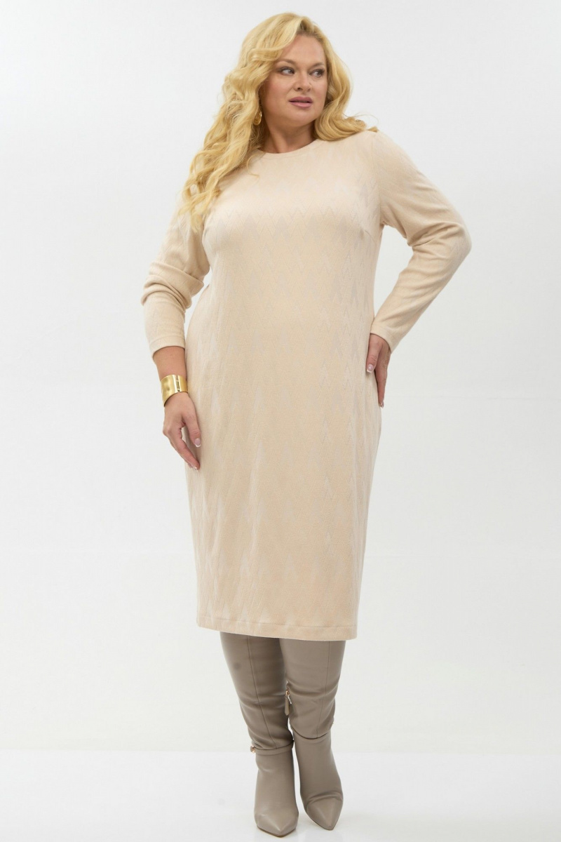 Платья Your size 2262 бежевый
