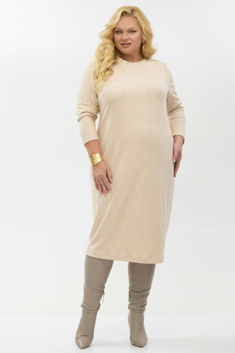 Платья Your size 2262 бежевый