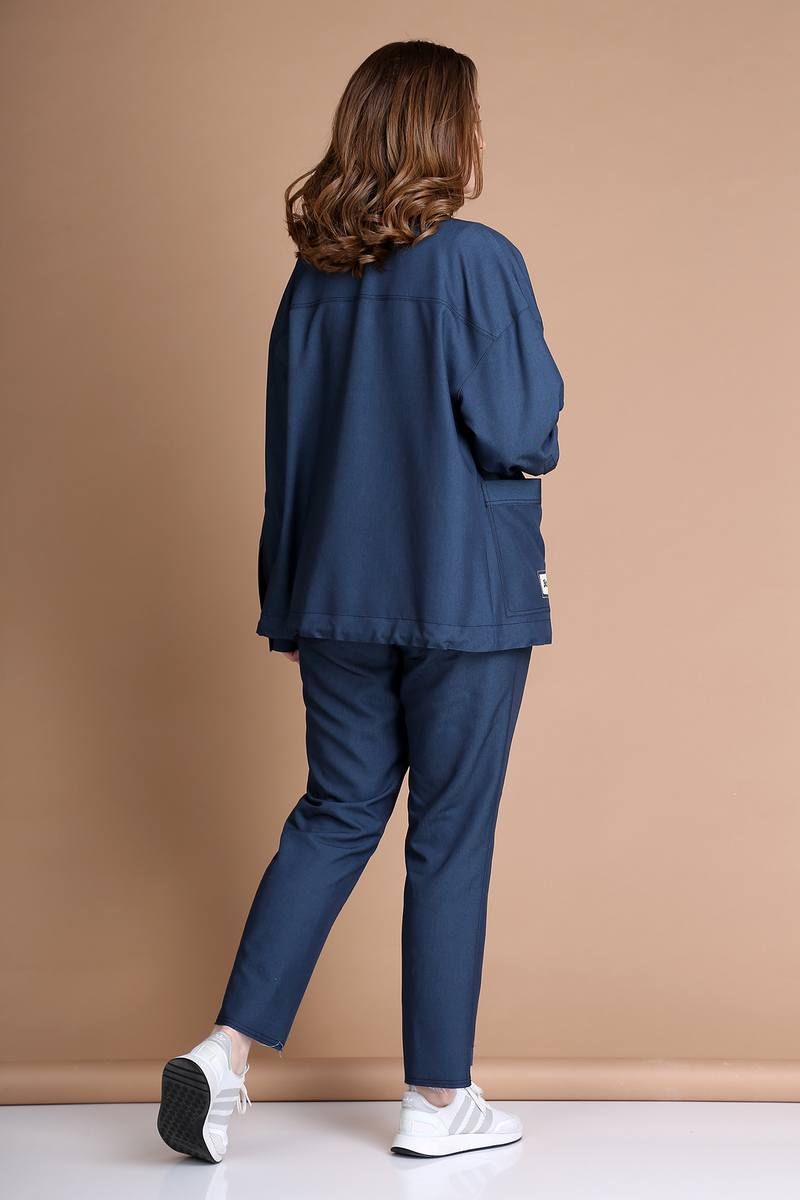 Женский комплект с курткой Liona Style 787 темно-синий