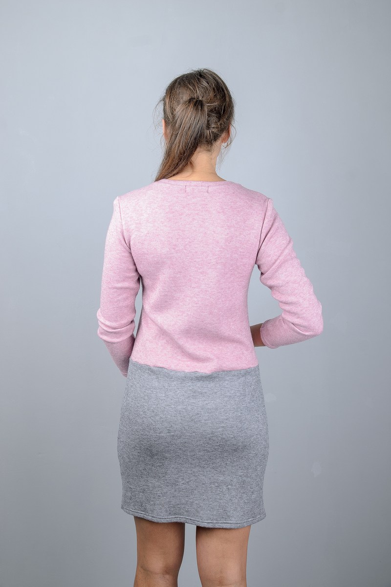 Платья Mita ЖМ912 розовый/серый