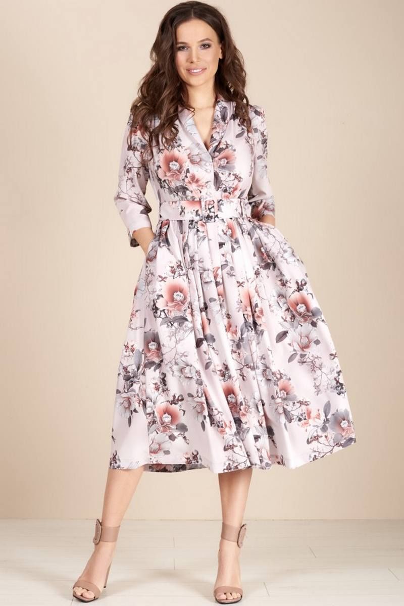 Платье Teffi Style L-1425 пыльно-розовый