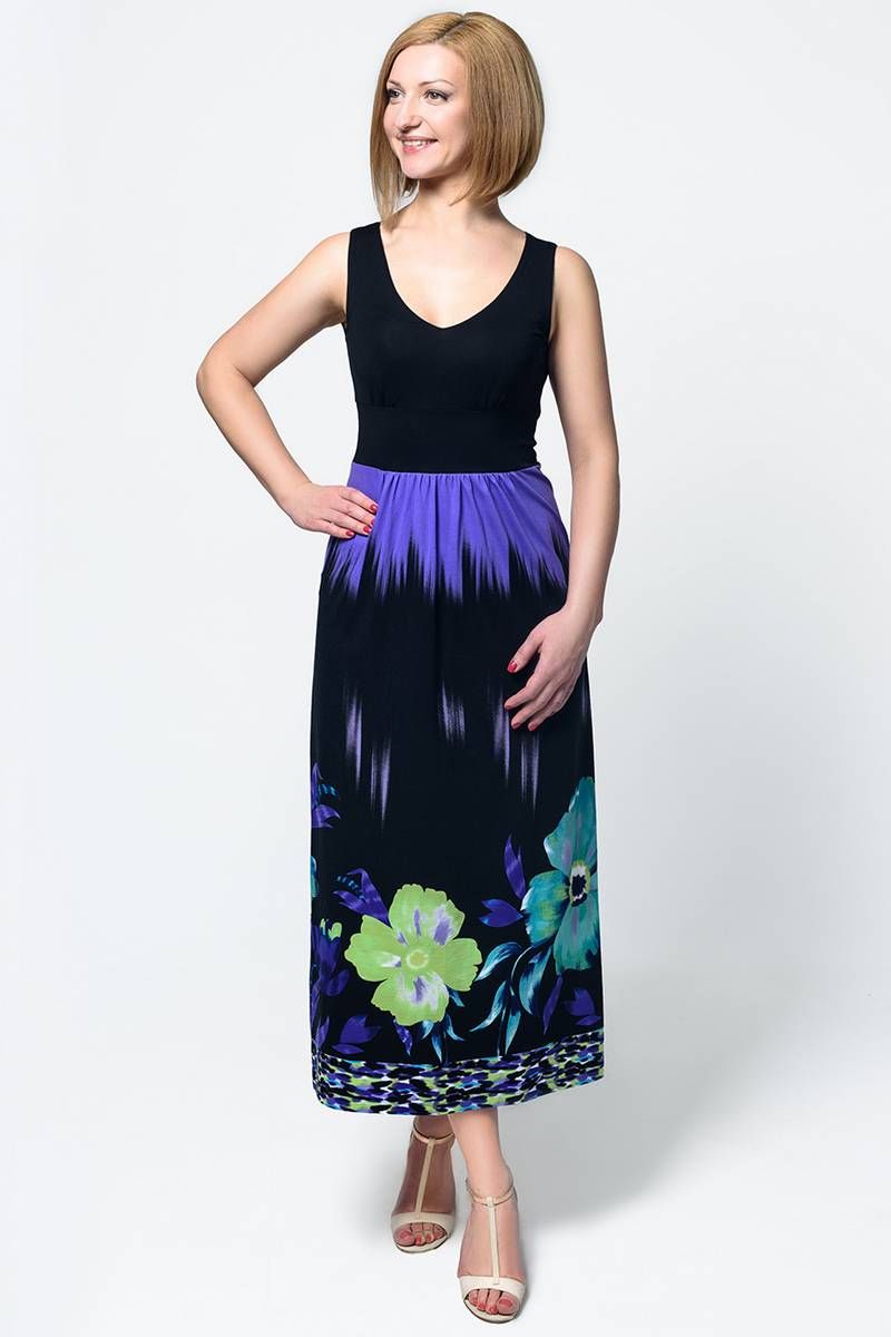Платья La rouge 50438 фиолетовый-набивной