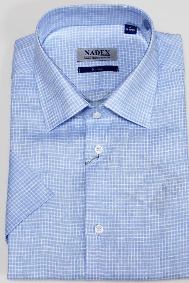Рубашки с коротким рукавом Nadex 01-036122/410_182 бело-голубой