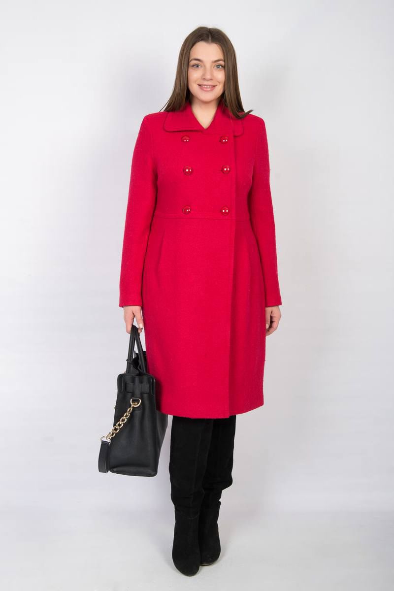Женское пальто TrikoTex Stil М1116 красный