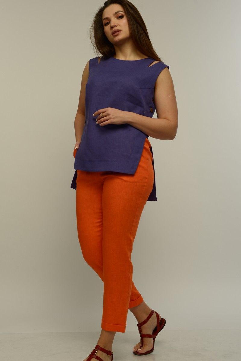Брючный комплект MALI 721-036 фиолетовый/оранжевый
