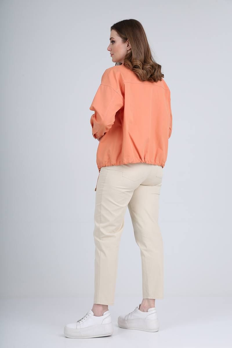 Женский комплект с курткой Verita 2094 кораллово-оранжевый/кремовый