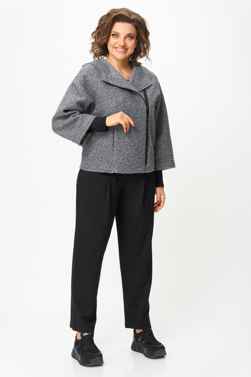 Брючный костюм Michel chic 1357/2 серый-черный