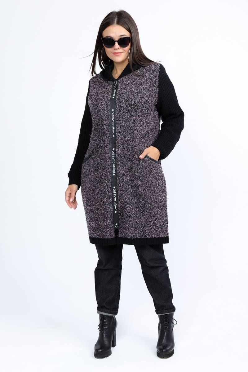 Женское пальто Bonadi М-1338 бордовый