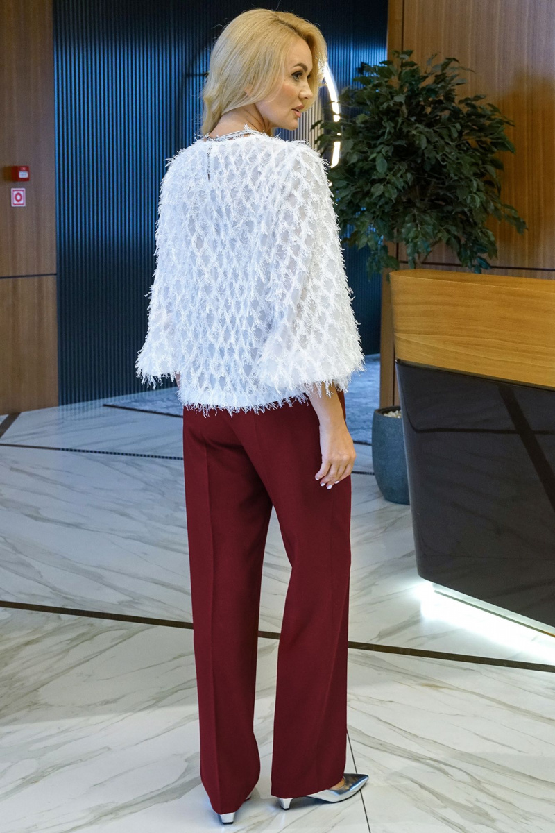 Брючный комплект Alani Collection 2394 молоко-бордо