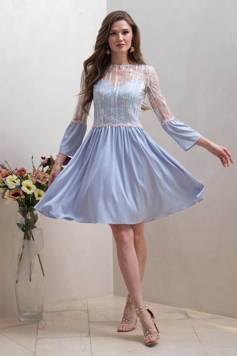 Платья Condra 4304 серо-голубой