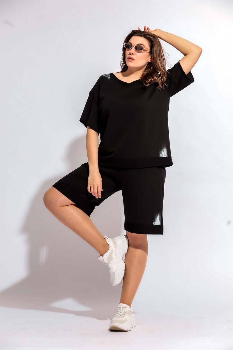 Женский комплект с шортами BegiModa 3010 черный